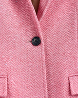 Dusty Pink Leaf Donegal Wool Jacket