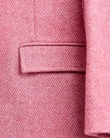Dusty Pink Leaf Donegal Wool Jacket