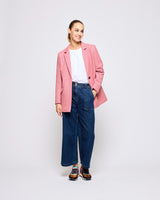 Dusty Pink Leaf Donegal Wool Jacket