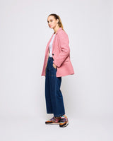 Dusty Pink Leaf Donegal Wool Jacket