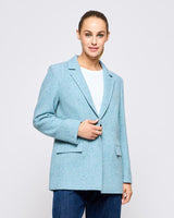 Sky Leaf Donegal Wool Jacket