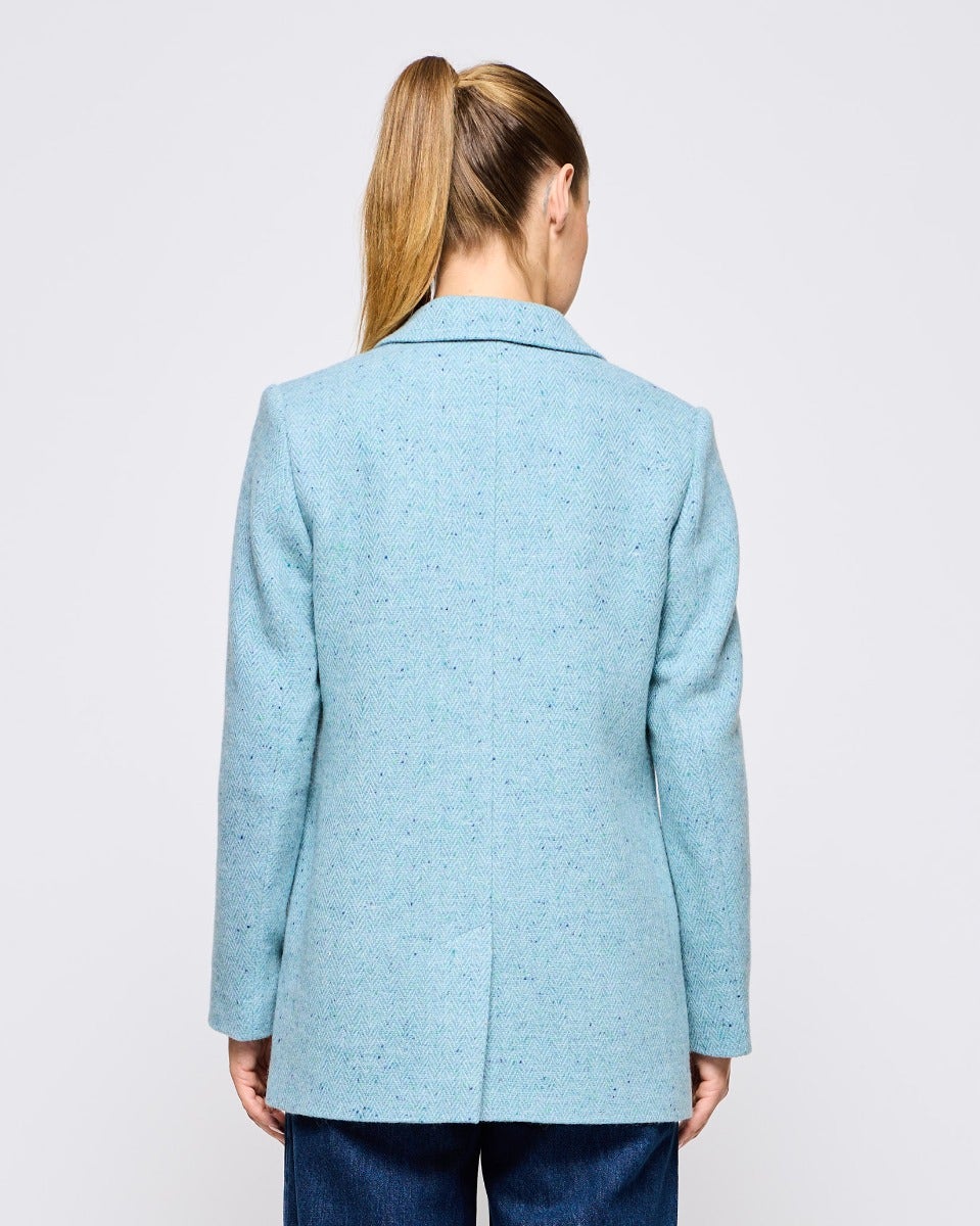 Sky Leaf Donegal Wool Jacket