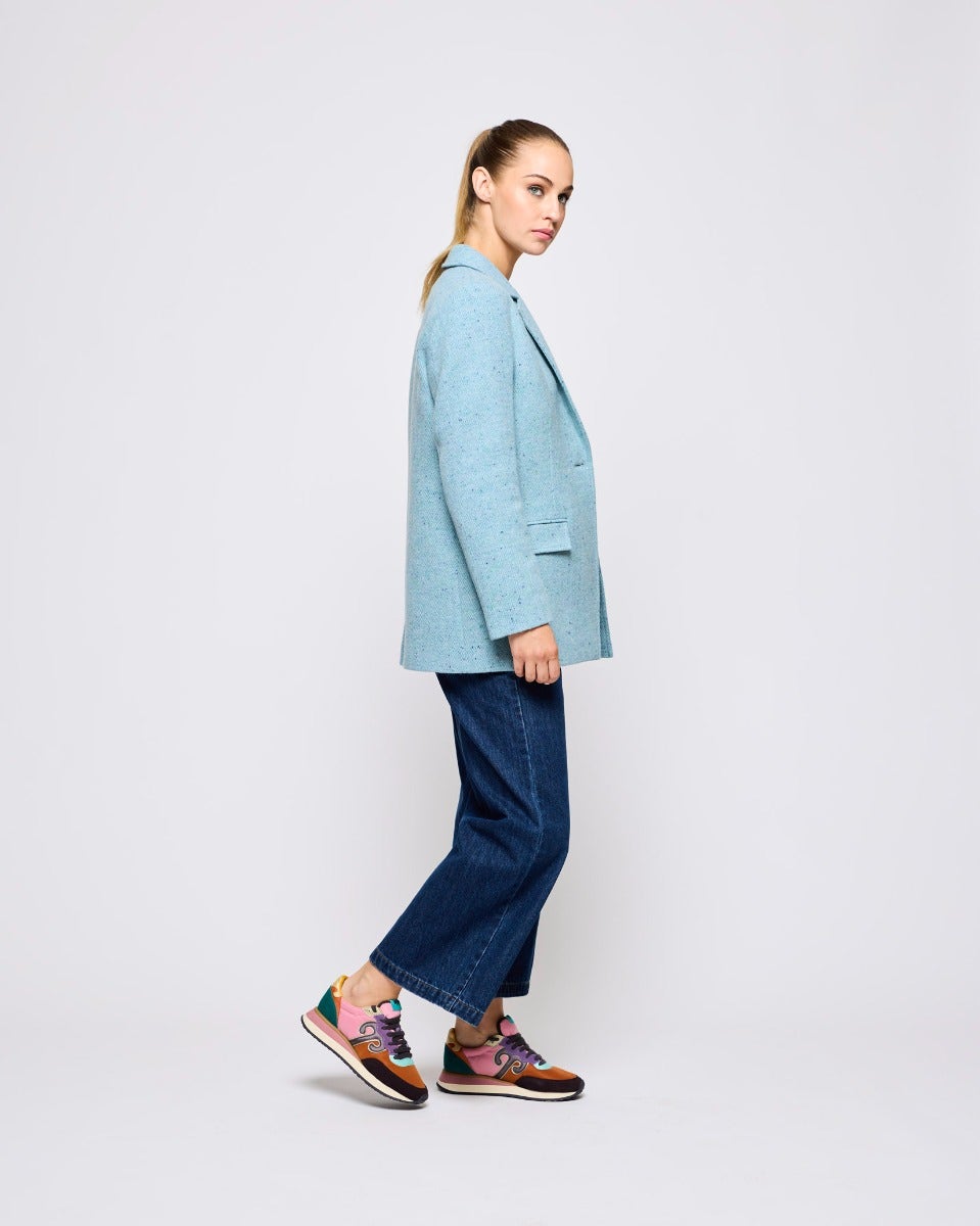 Sky Leaf Donegal Wool Jacket