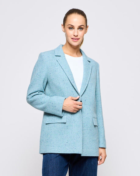 Sky Leaf Donegal Wool Jacket