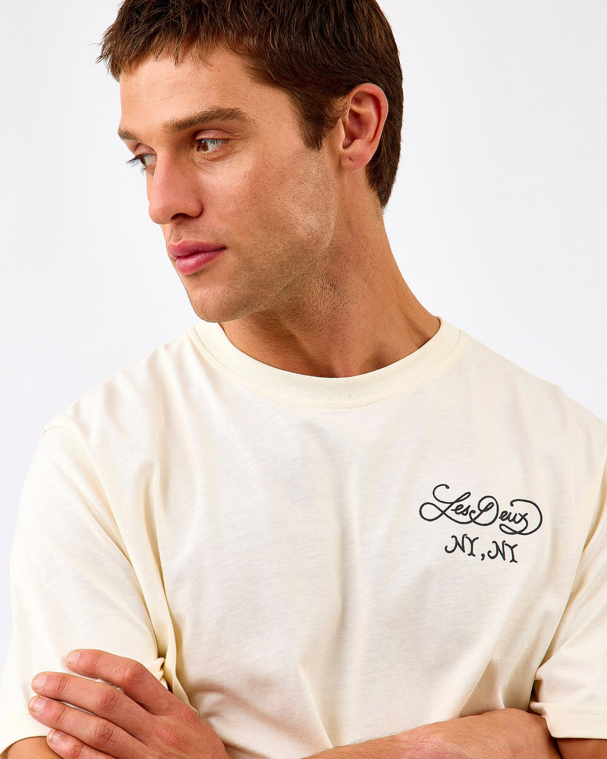 Light Ivory Danton Graphic Print T-Shirt