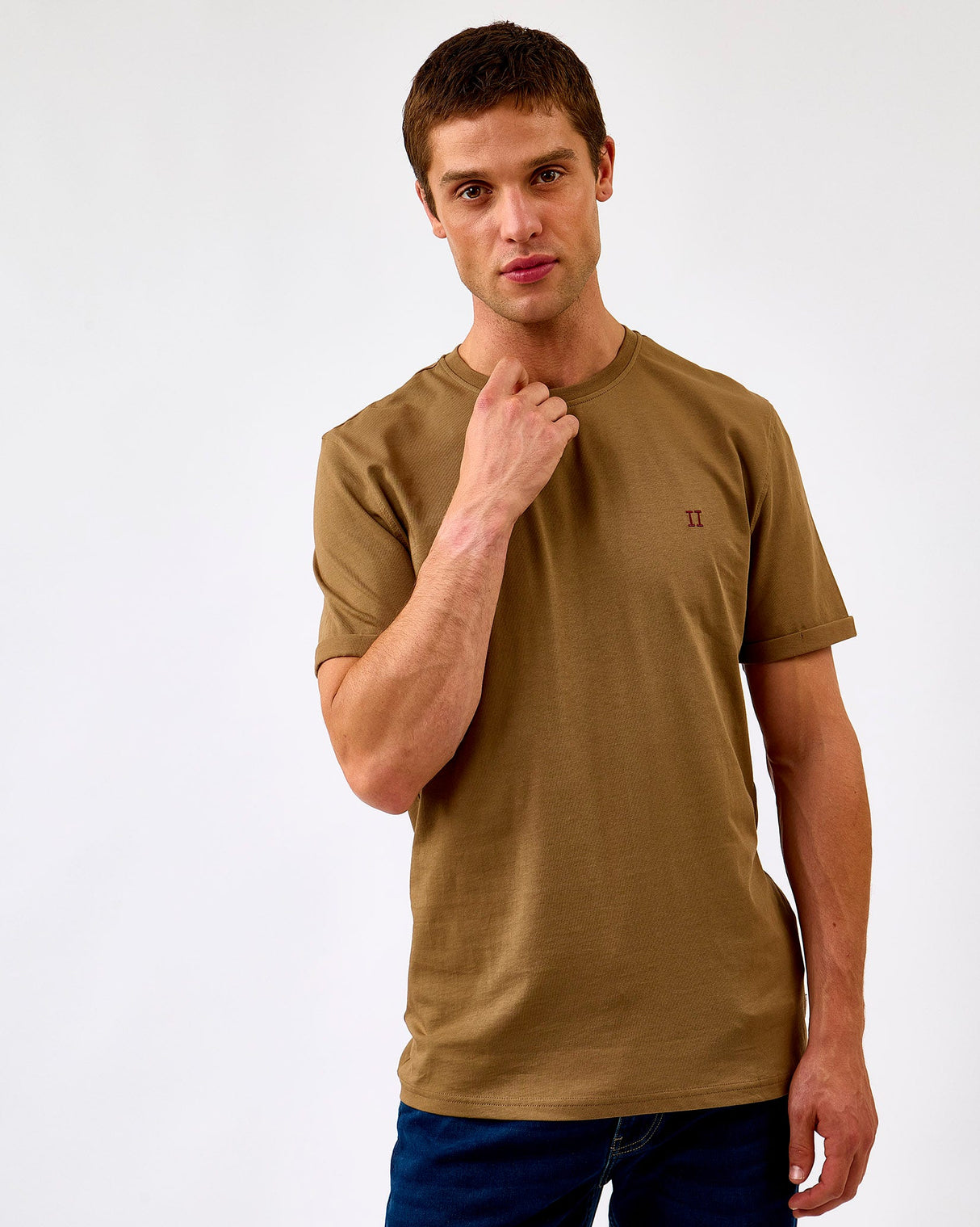 Teak-Brown-Norregaard-Contrast-T-Shirt