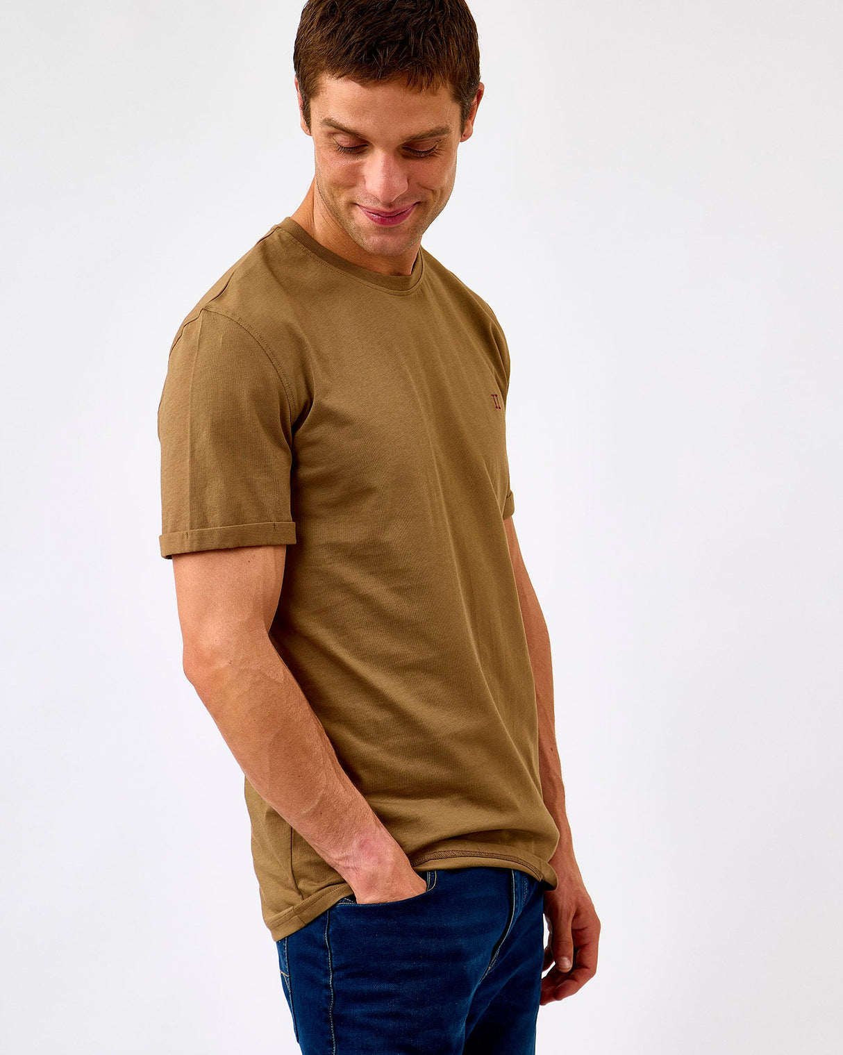 Teak-Brown-Norregaard-Contrast-T-Shirt