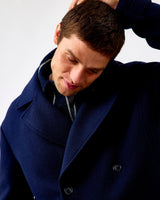 Dark Navy McKee Solid Wool Jacket