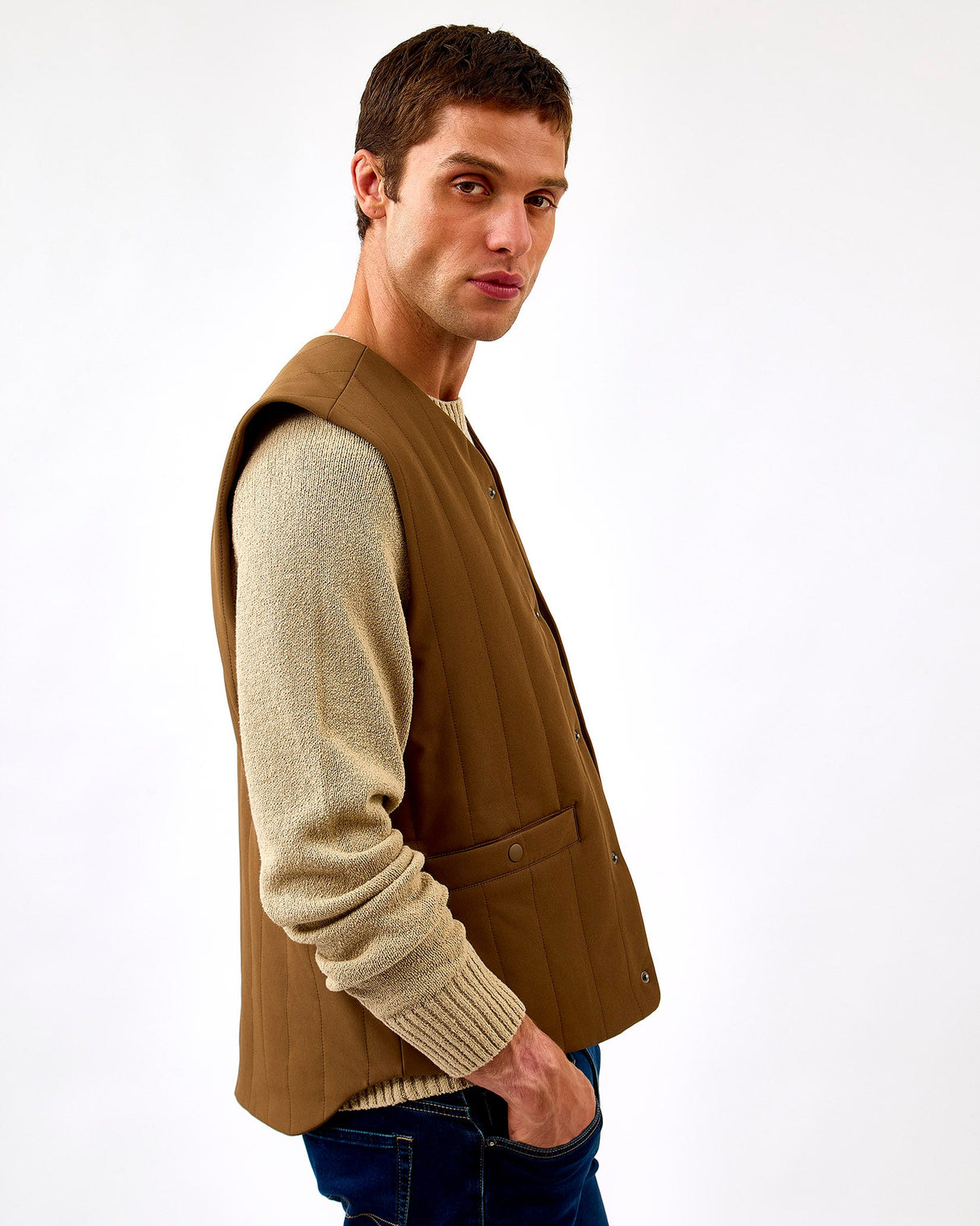 Teak Brown Sebastian Tech Vest