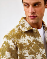 Plant Green Layton Cattle Jacquard Overshirt