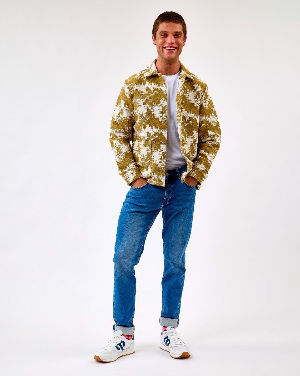 Plant Green Layton Cattle Jacquard Overshirt