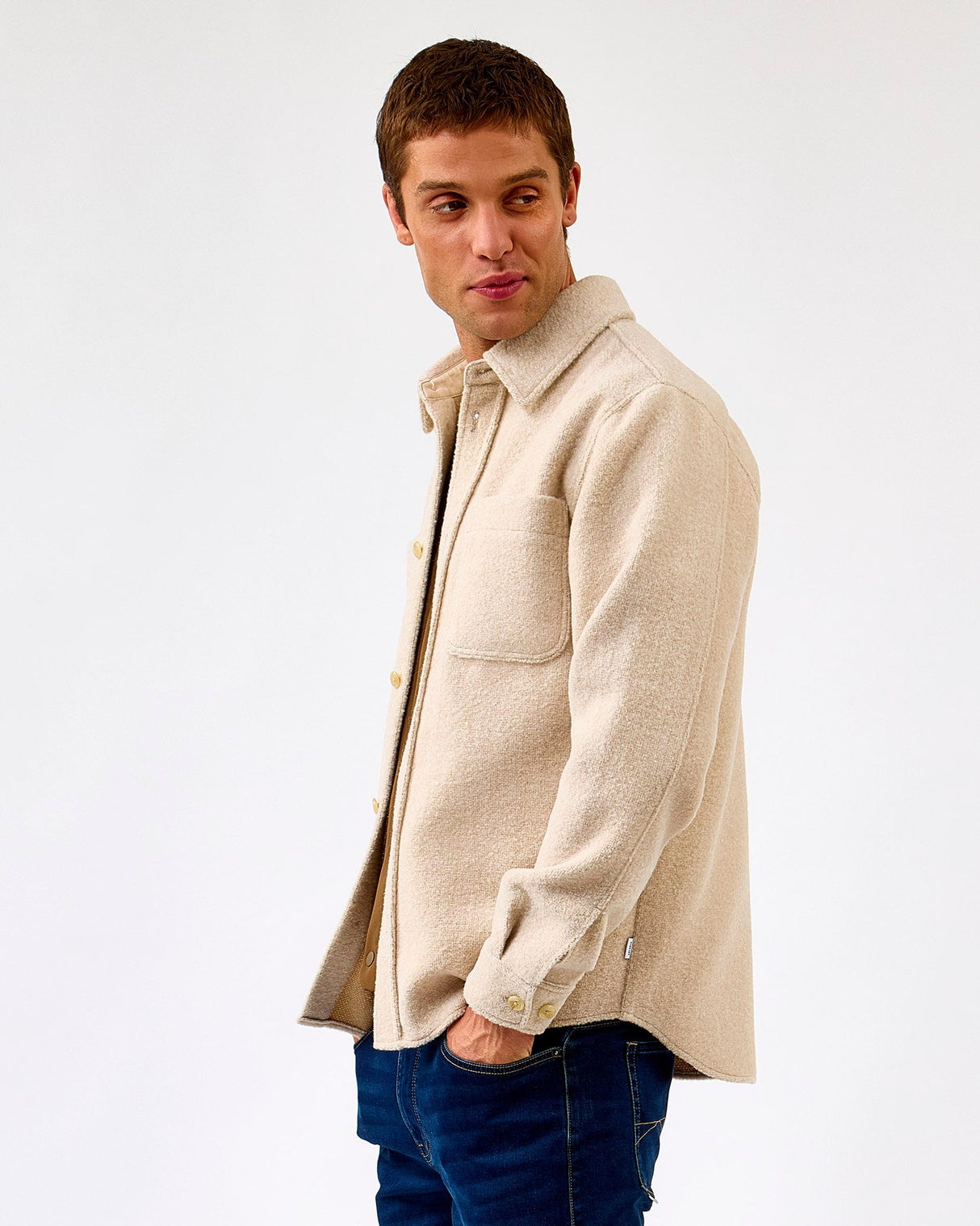 Ivory-Lennon-Boucle-Overshirt
