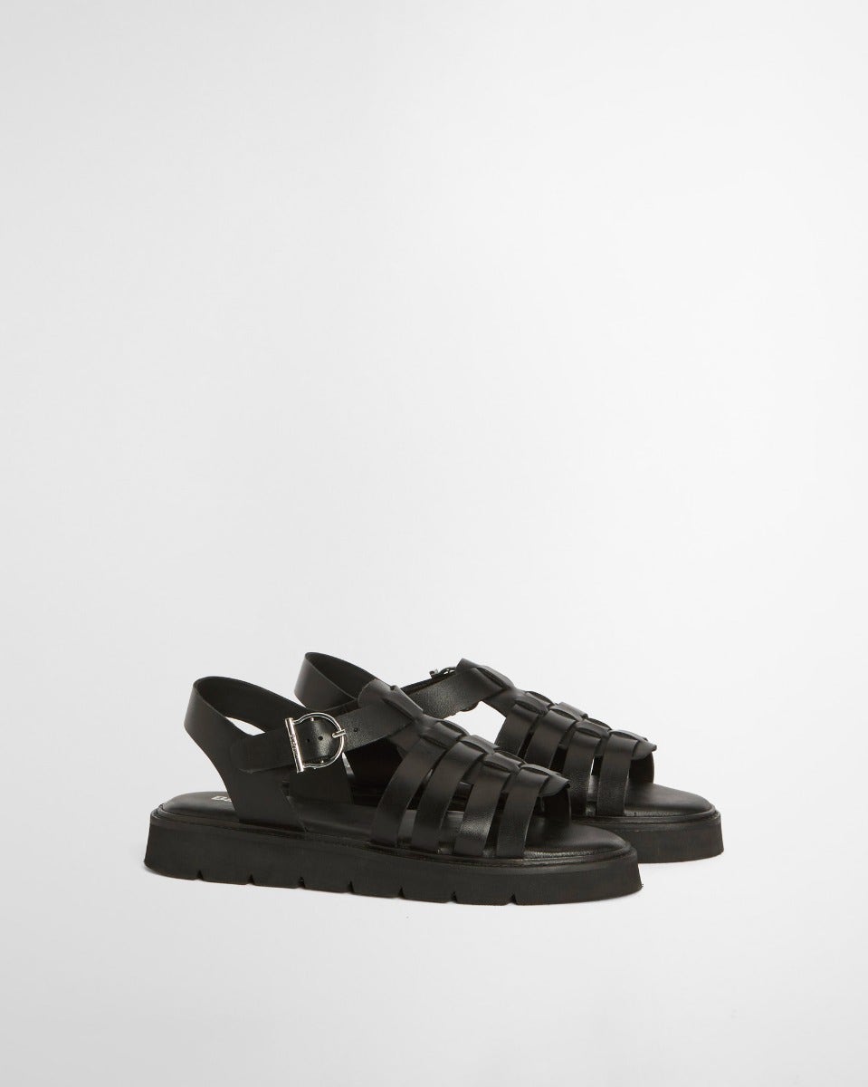 Black Otterburn Fisherman Sandal