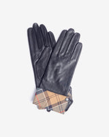 Black Leather & Tartan Lady Jane Gloves