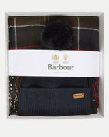 Classic Tartan & Navy Dover Hat & Scarf Gift Set