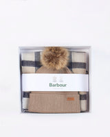 Rosewood Barbour Wool Hat & Scarf Gift Set