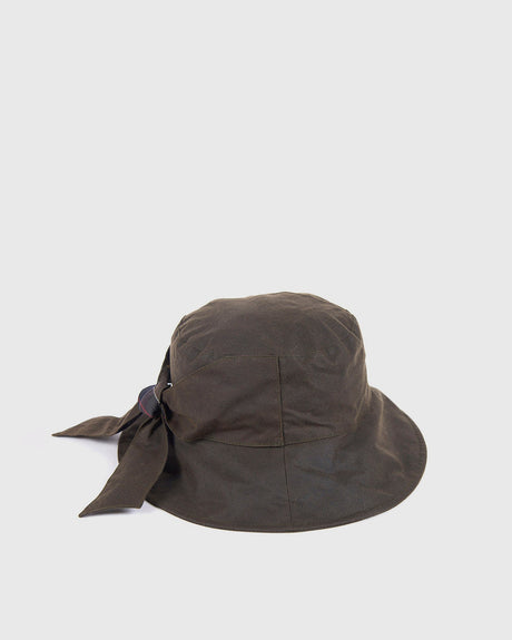 Olive-Tartan-Brambling-Waxed-Cotton-Hat