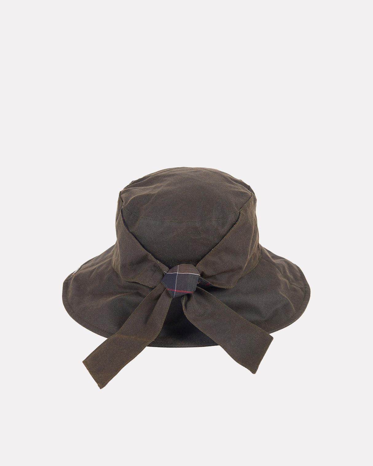 Olive-Tartan-Brambling-Waxed-Cotton-Hat