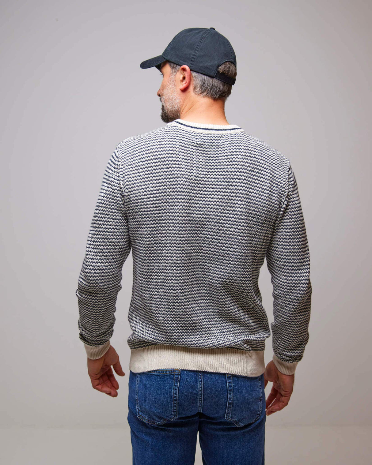 Light-Sand-Karl-Structured-Knit-Jumper