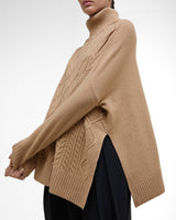 Pale Camel Burne Knitted Cape