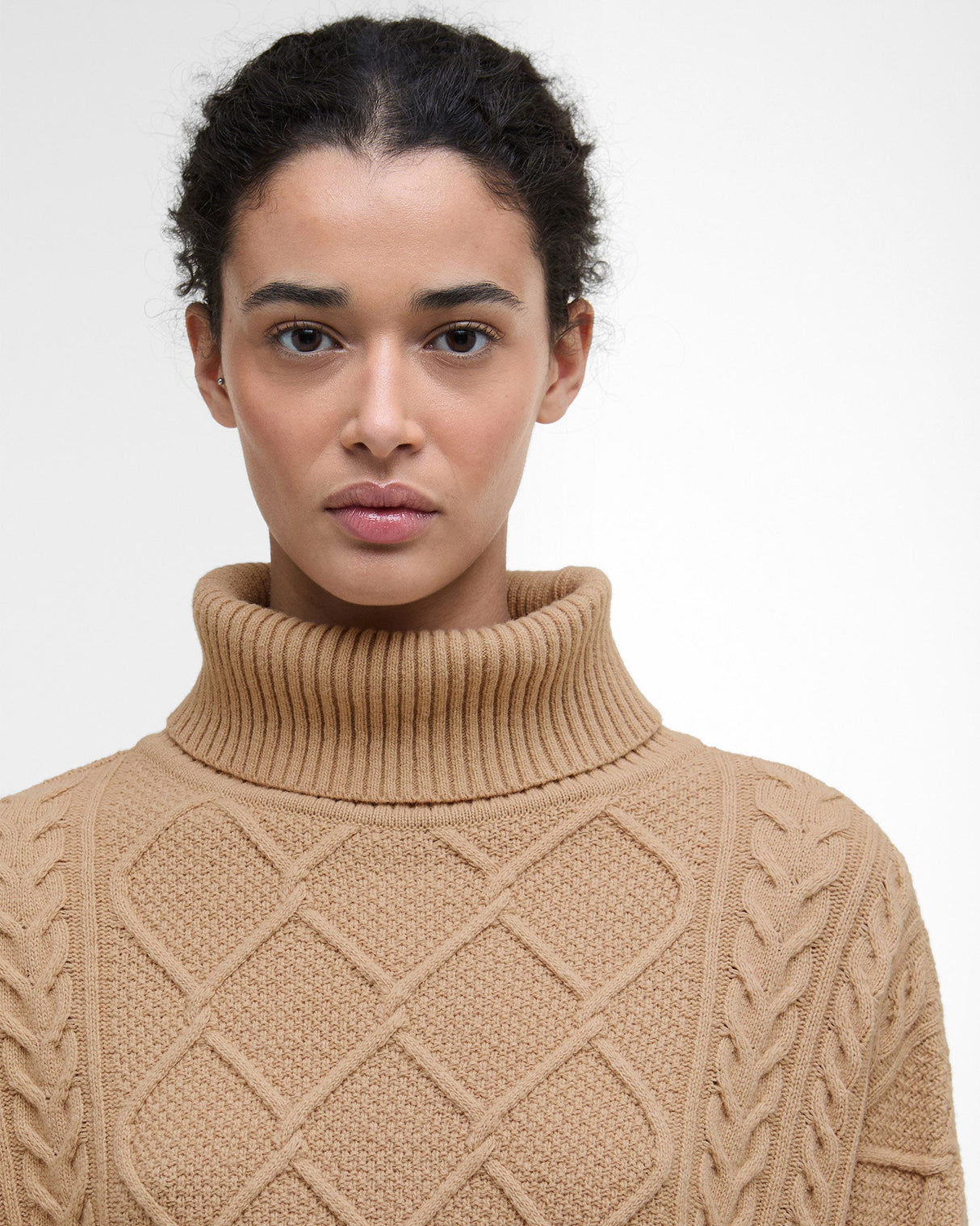 Pale Camel Burne Knitted Cape
