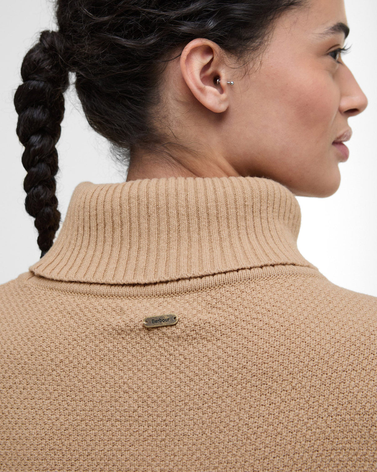 Pale Camel Burne Knitted Cape