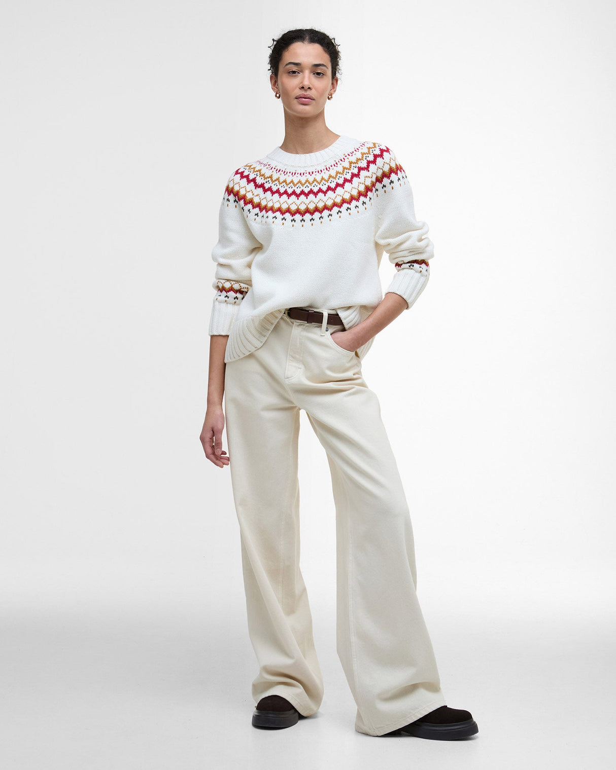 Cloud Fair Isle Detail Tidal Knit Jumper
