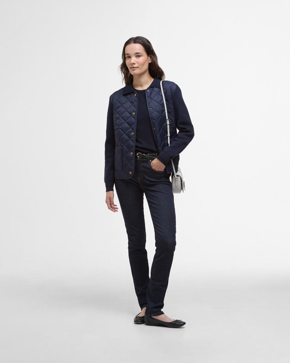 Navy Hollies Knitted Cardigan
