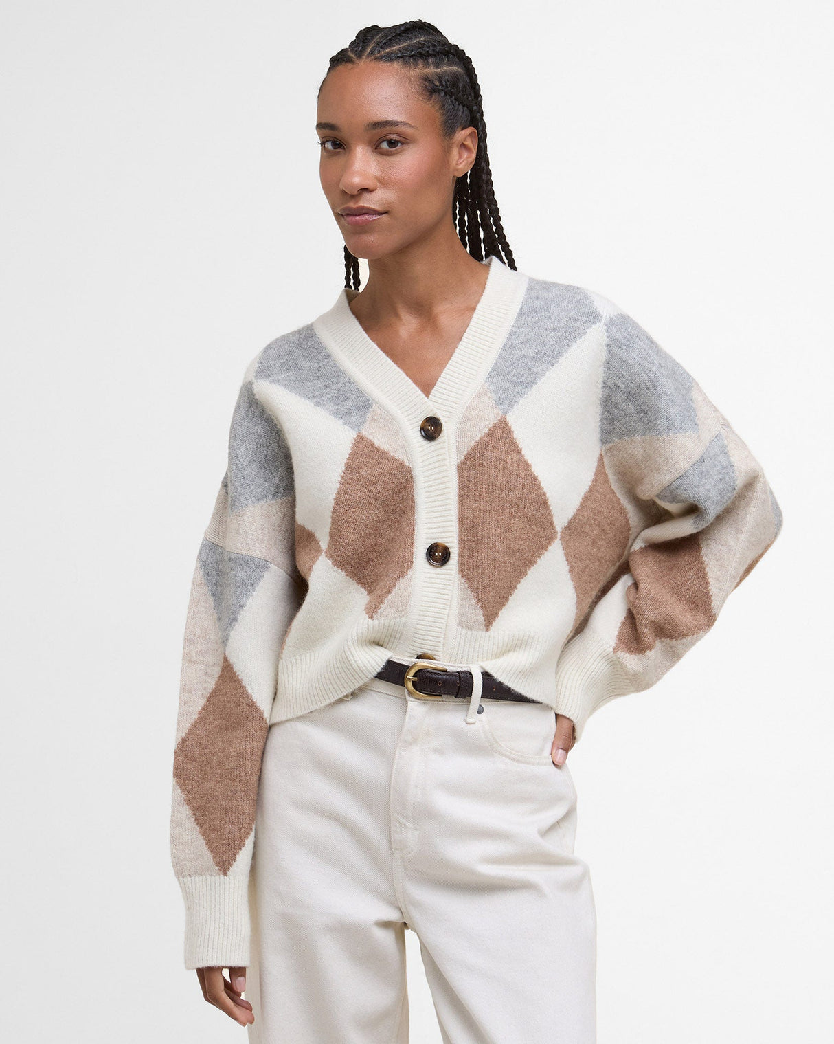 Taupe-Cream-Grey-Diamond-Pattern-Silvia-Cardigan