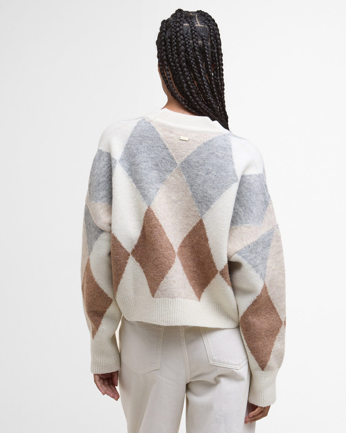 Taupe-Cream-Grey-Diamond-Pattern-Silvia-Cardigan