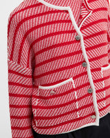 Poppy Red Polly Striped Knit Jumper
