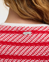 Poppy Red Polly Striped Knit Jumper