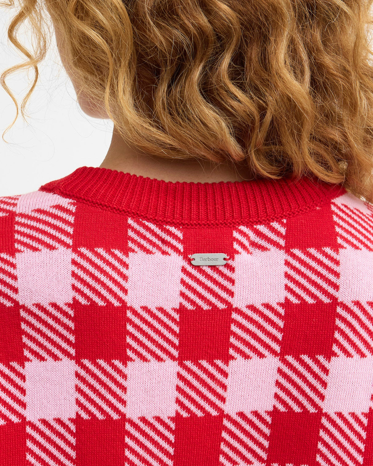 Red & White Gingham Esther Knit Jumper