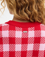 Red & White Gingham Esther Knit Jumper