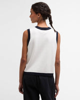 Cloud & Navy Salthill Knitted Vest