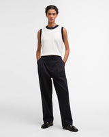 Cloud & Navy Salthill Knitted Vest