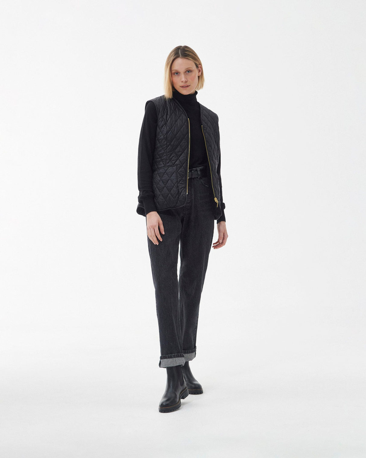 Black Markenfield Quilted Zip-In Vest Liner