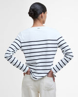 Cloud & Navy Stripe Bradley Cotton Top