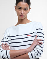 Cloud & Navy Stripe Bradley Cotton Top