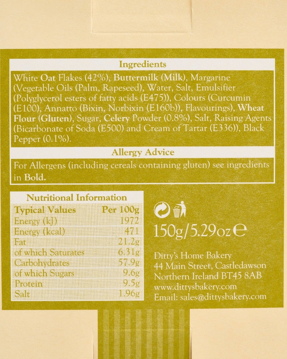 Ditty's Celery Black Pepper Oatcakes