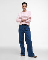 Pink Blush Northumberland Cotton Varsity Sweatshirt