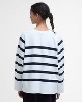 Cloud & Navy Stripe Delaney Sweatshirt