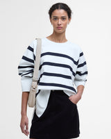 Cloud & Navy Stripe Delaney Sweatshirt