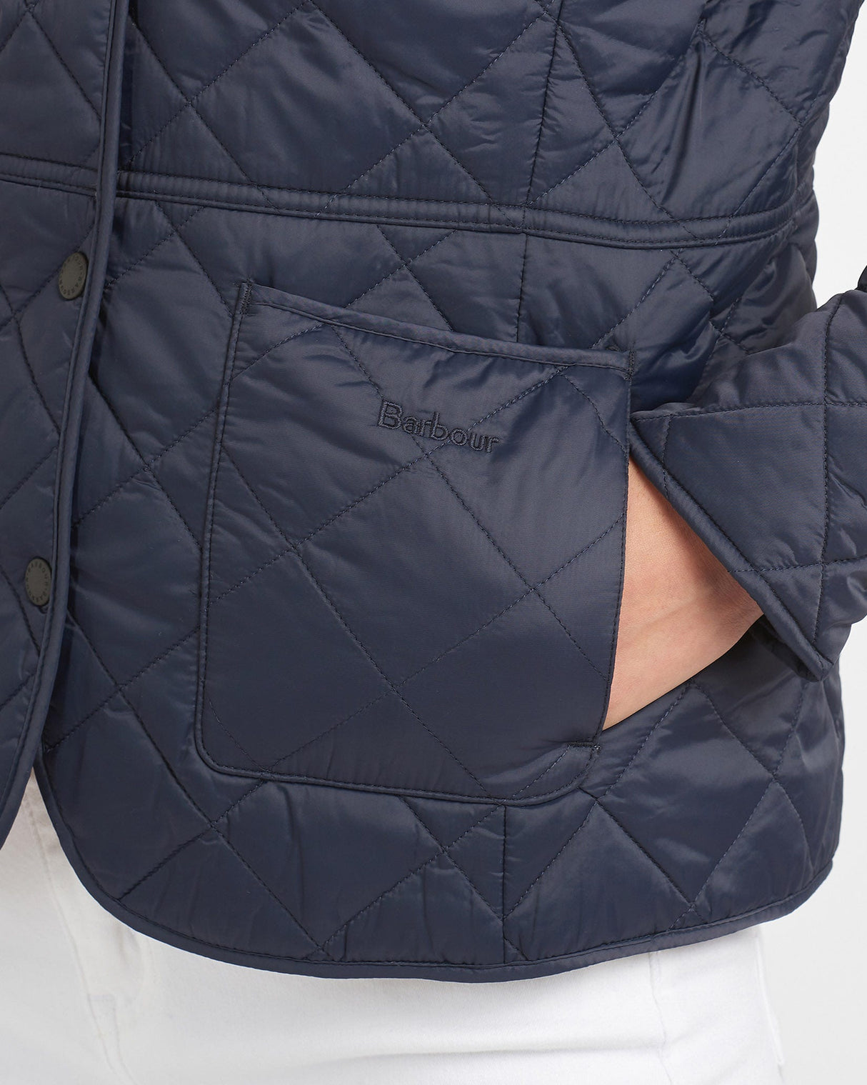 Navy & Pale Pink Deveron Quilt Jacket