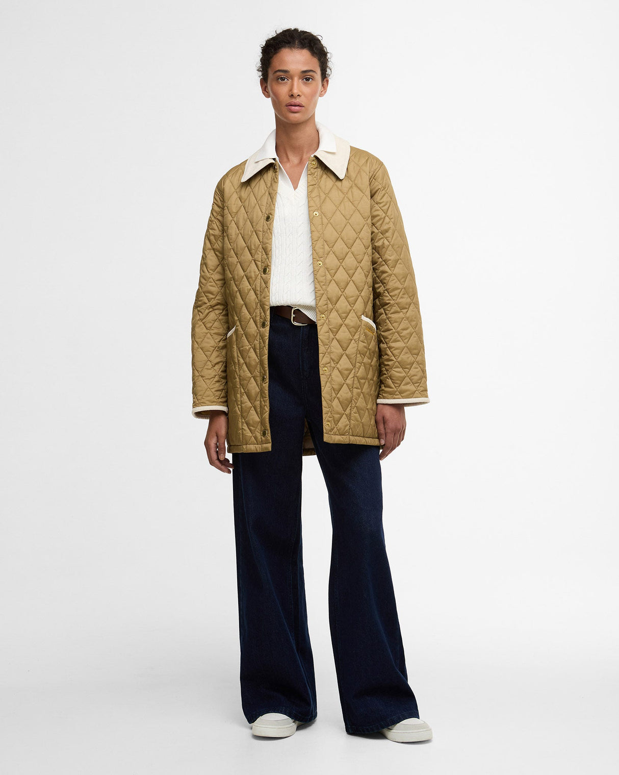 Sand Liddesdale Quilted Coat