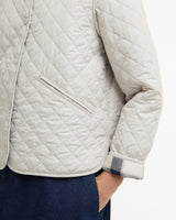 Mist Cashel Collarless Quilted Jacket