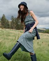 Navy Bede Tall Welly Boots