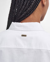 White Lavender Cotton Patch Sleeve Shirt