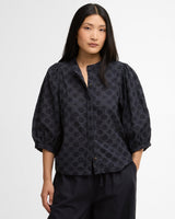 Dark-Navy-Layla-Textured-Blouse