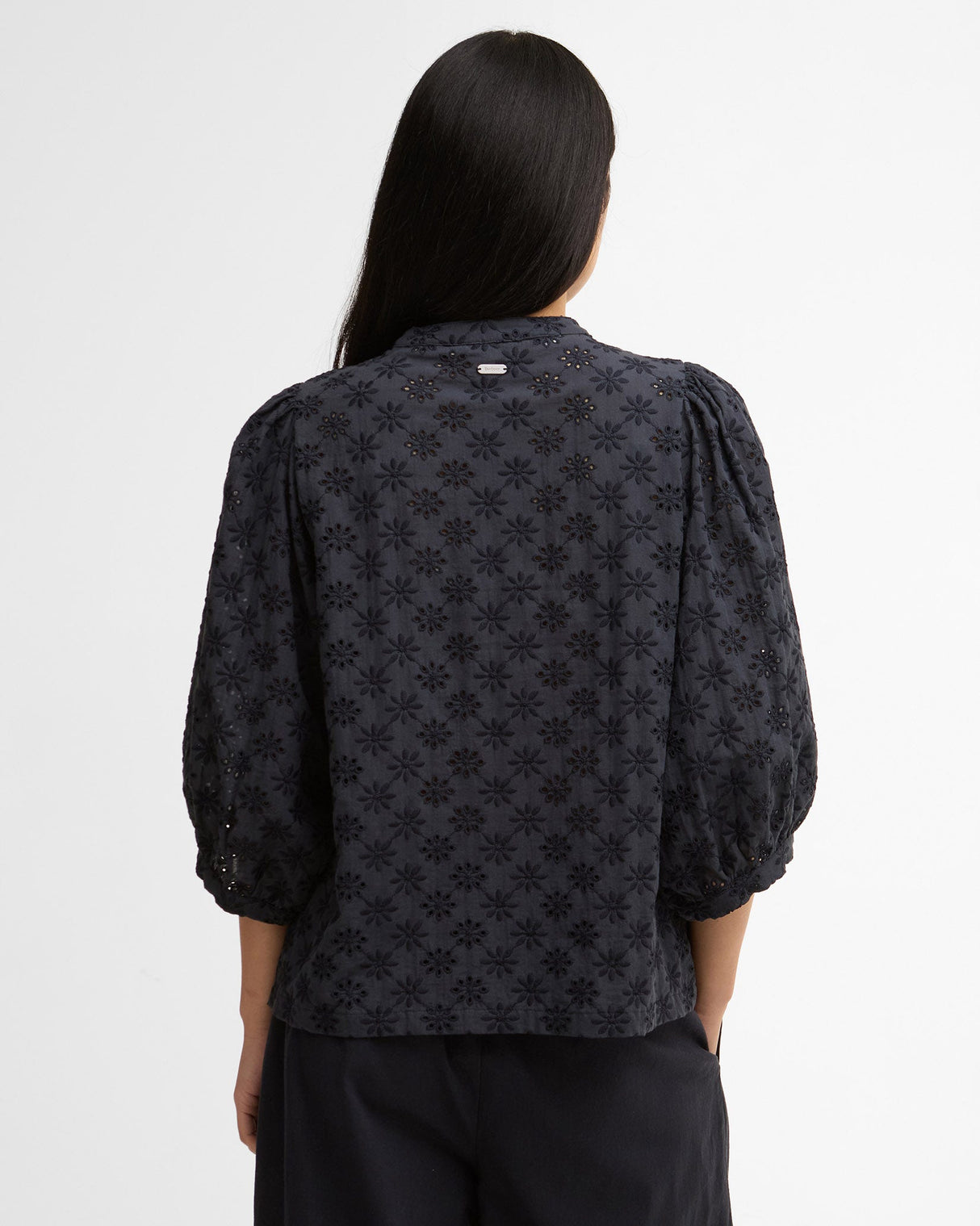 Dark-Navy-Layla-Textured-Blouse